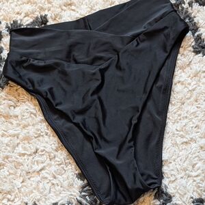Aerie Black High-Waisted Bikini Bottom